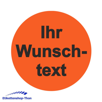 Aktionsetiketten - Durchmesser 30 mm - Ihr Wunschtext - 1000 Stück - Leuchtrot